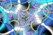 Blue Paisley Ribbon - Fractal Pattern